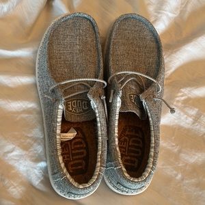 Hey Dude Wally Eco Linen Iron size 10 men’s - brand new
